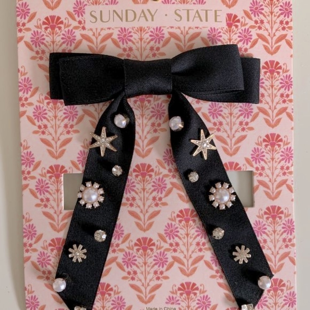 *NEW* Rhinestone Pearl Hair Bow